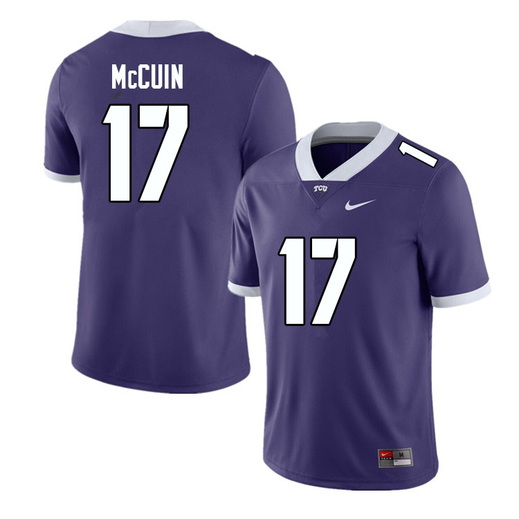 Men #17 Deshawn McCuin TCU Horned Frogs College Football Jerseys Sale-Purple - Click Image to Close